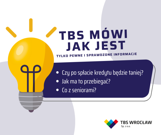 TBS mówi, jak jest! Obniżenie wysokości czynszu po spłacie kredytu