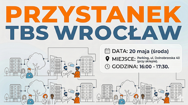Środa (20 maja): Przystanek TBS Wrocław na osiedlu w Leśnicy!