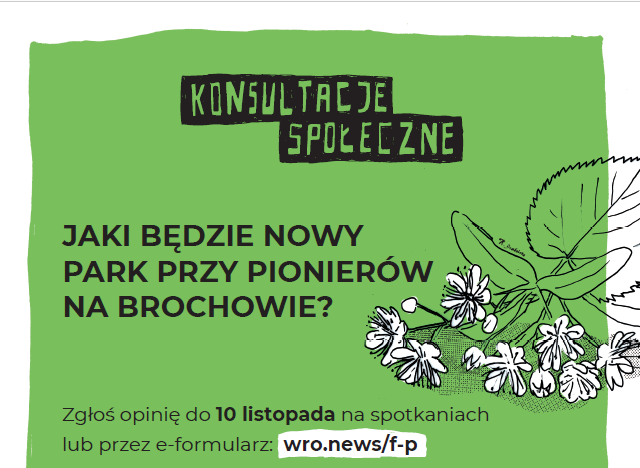 Jaki będzie nowy park przy ul. Pionierów na Brochowie? Zapraszamy mieszkańców do udziału w konsultacjach!